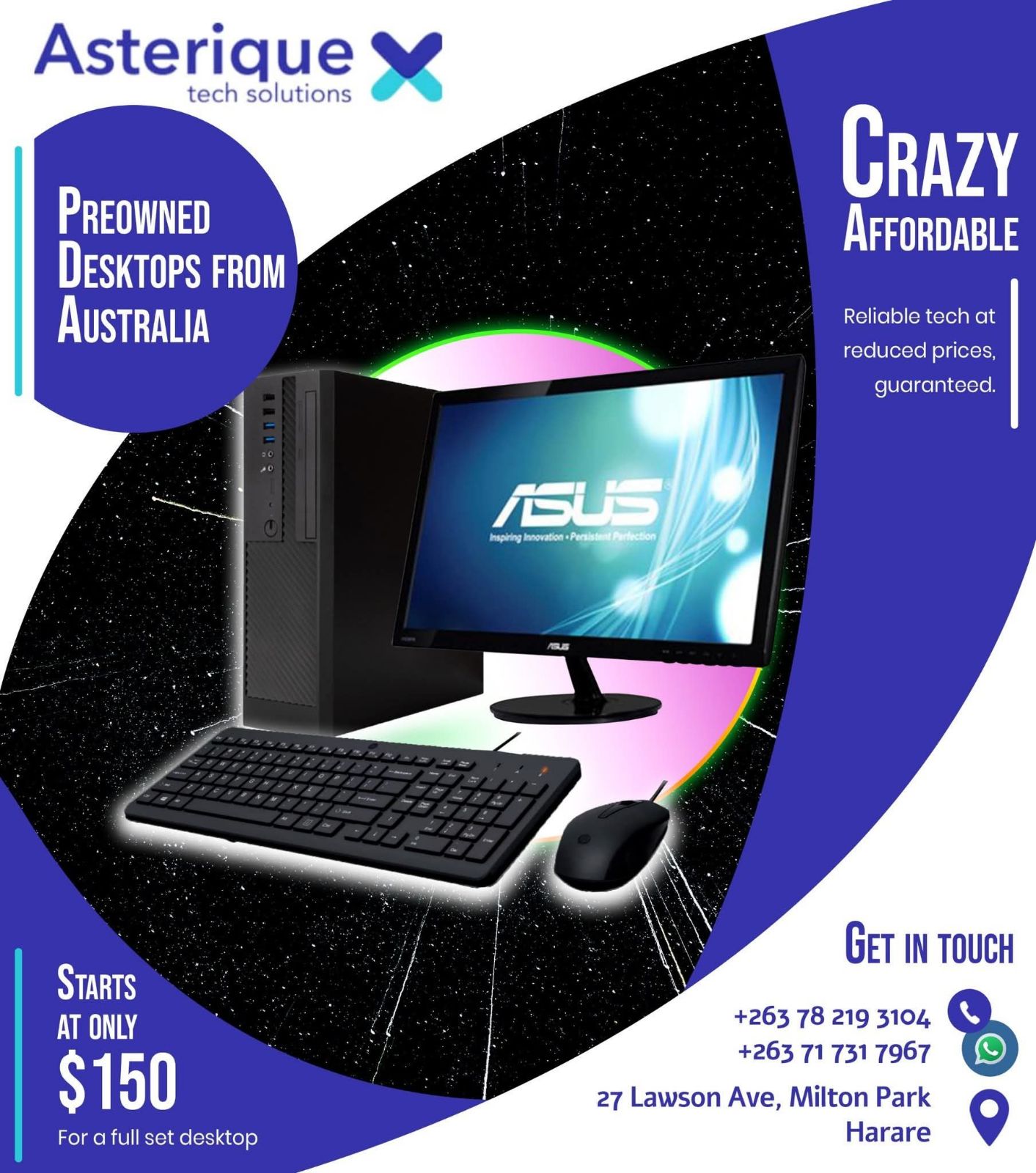 PreOwned Desktop Computers for sale in Milton Park, Harare, Zimbabwe
