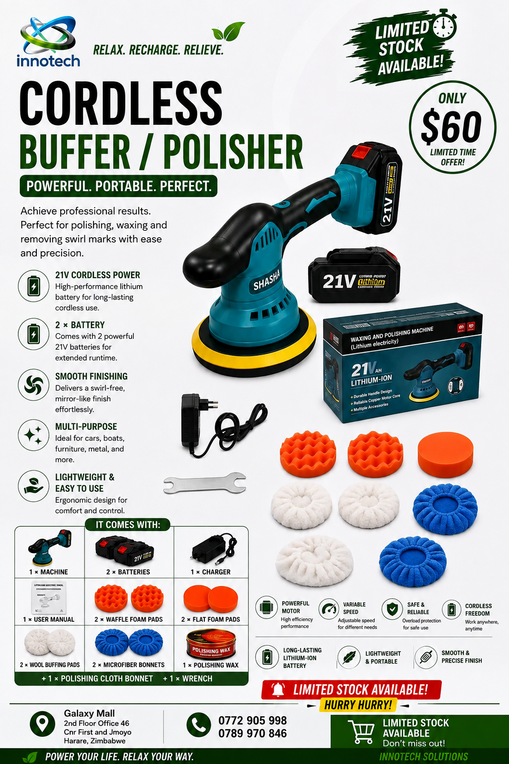 Buffing machine/ Cordless polishing machine