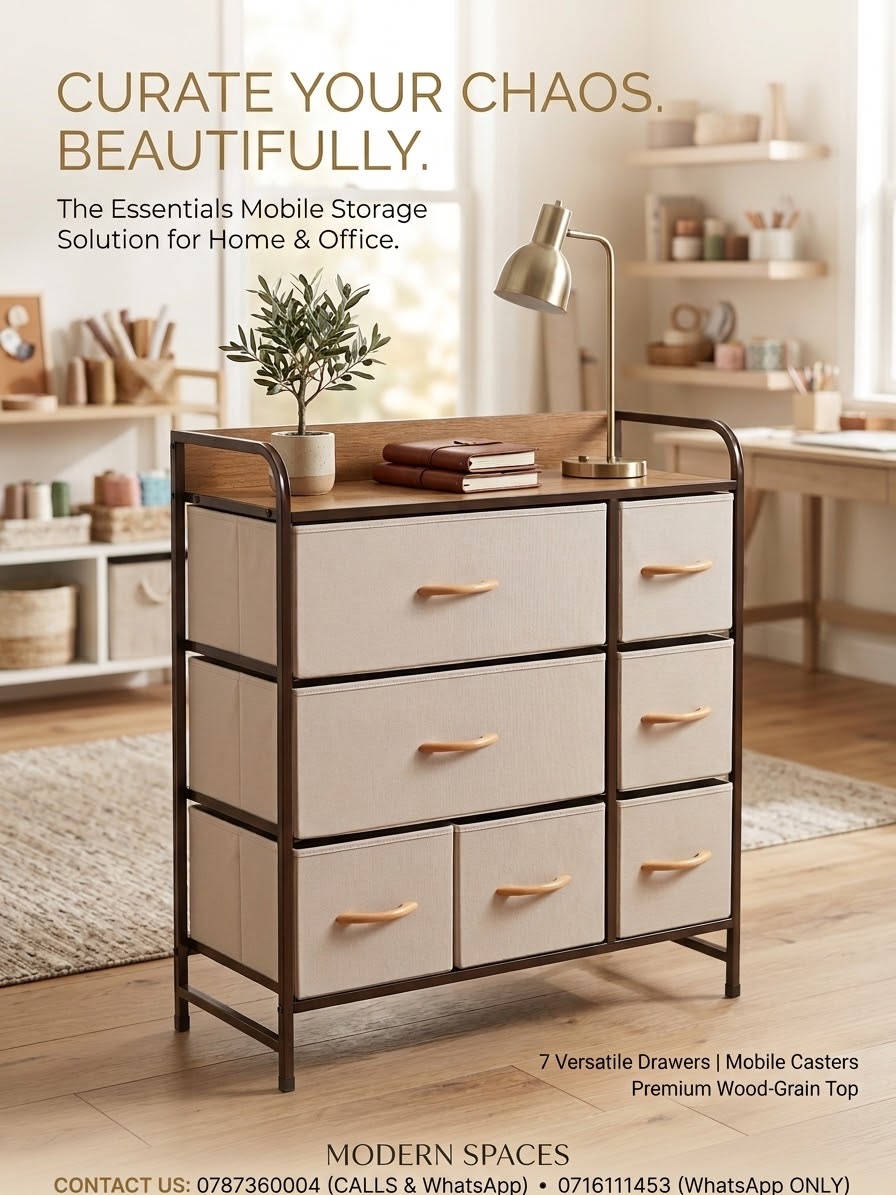 7 fabric drawers* with wood top + strong metal frame for sale in Harare cbd, Harare, Zimbabwe